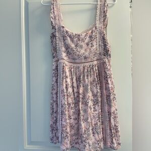 Pink floral dress. Size medium. Fits like a small